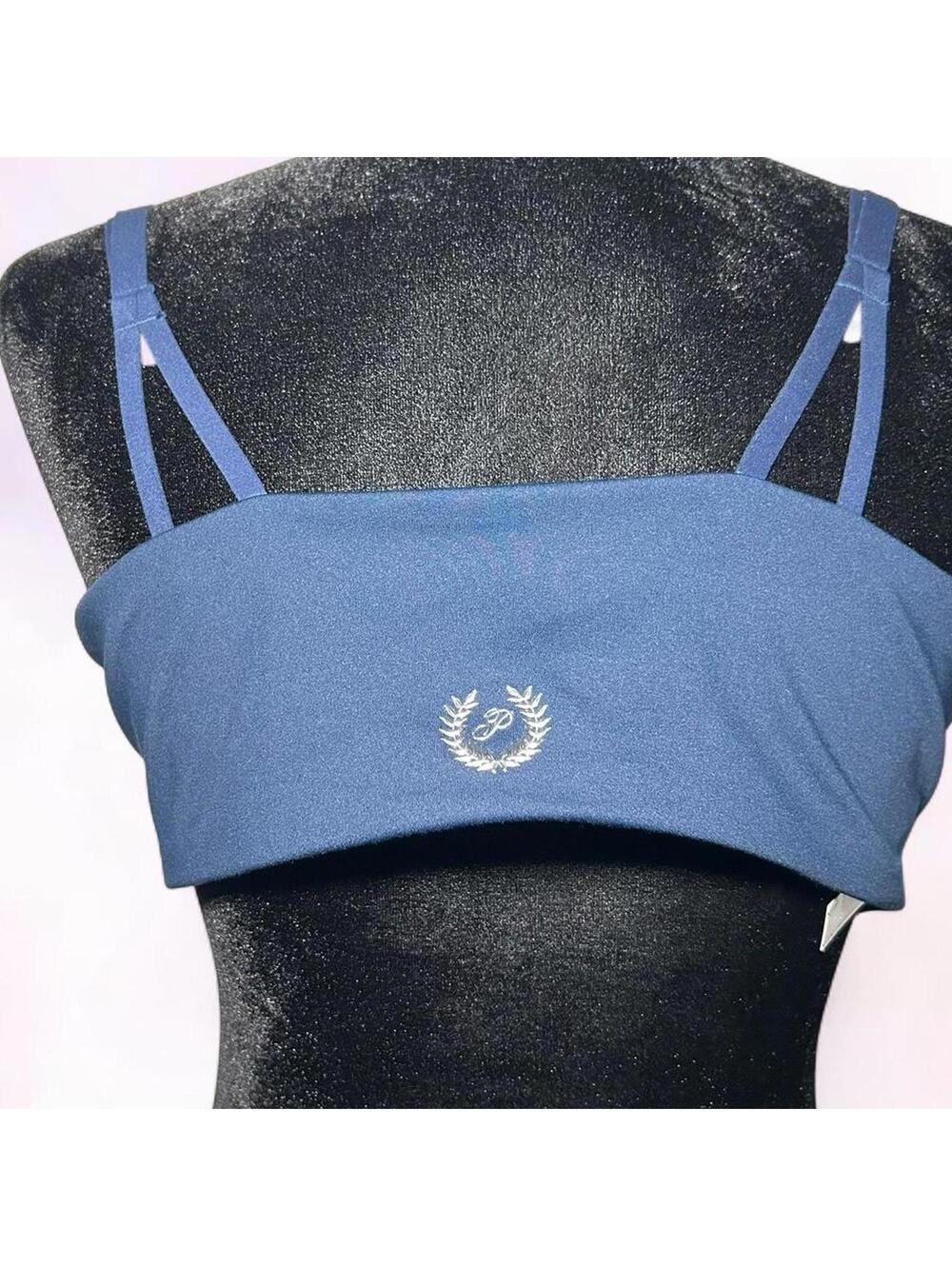 Victoria’s Secret Pink Navy Blue Sports Bra NWT Size XXL Athleisure Y2K Sporty - Picture 4 of 4